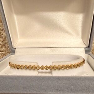 1ct. Diamond Tennis 18k Gold Bracelet 17cm